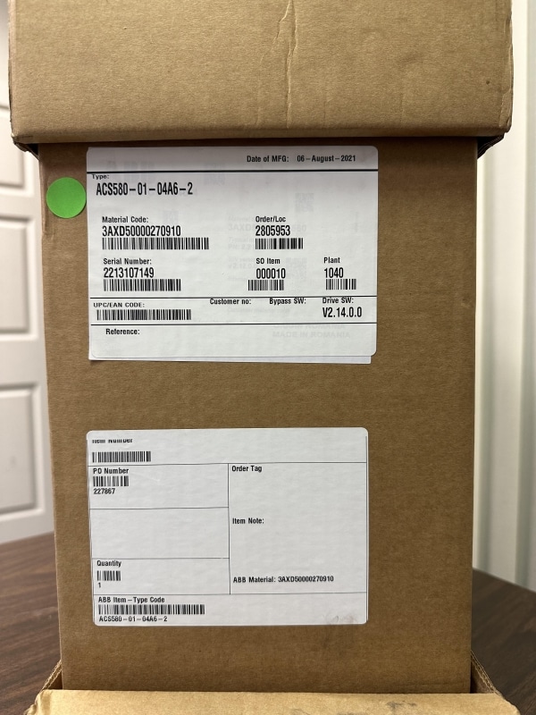 ABB - ACS580-01-04A6-2 - NEW