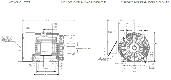 Baldor 100HP, 1785-2680RPM, 3PH, 60-90HZ, 405T FRAME - IDVSM4400T-4 - Image 2