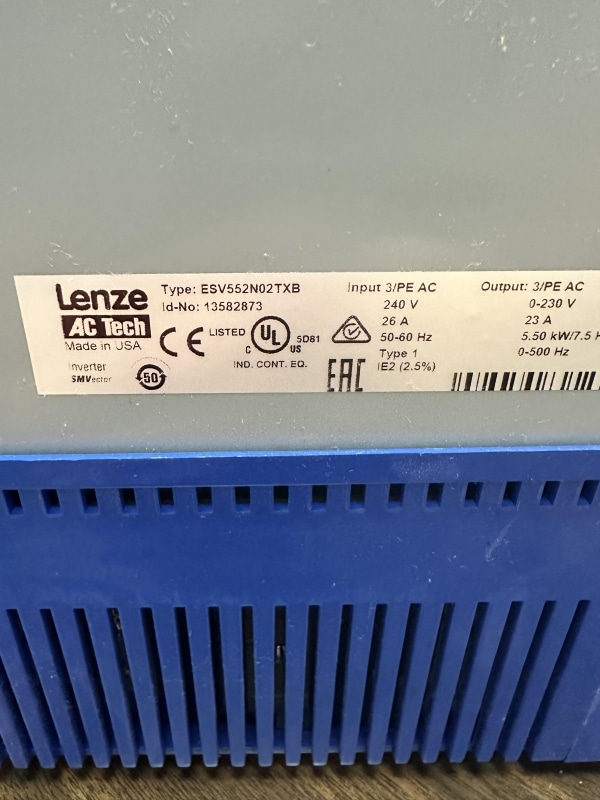 LENZE - ESV552N02TXB - USED - Image 2