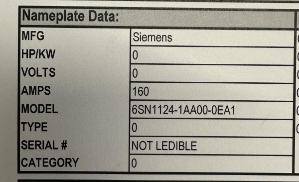 SIEMENS - 6SN1124-1AA00-0EA1 - USED - REPAIRED - Image 3