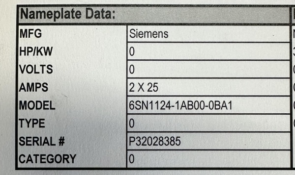 SIEMENS - 6SN1124-1AB00-0BA1 - USED - REPAIRED - Image 4