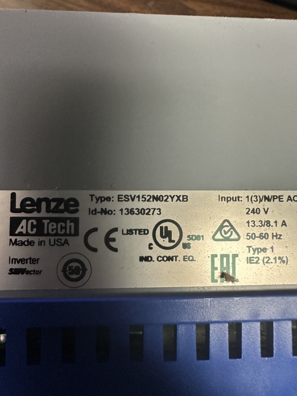 LENZE - ESV152N02YXBXX1N49 - OPEN BOX - Image 2