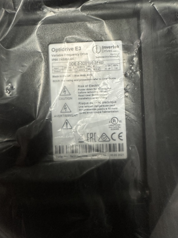INVERTEK DRIVES - ODE-3-320180-3F4B - OPEN BOX - Image 2