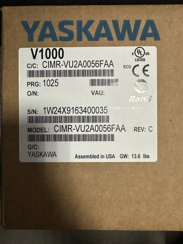 YASKAWA - CIMR-VU2A0056FAA - NEW - Image 2