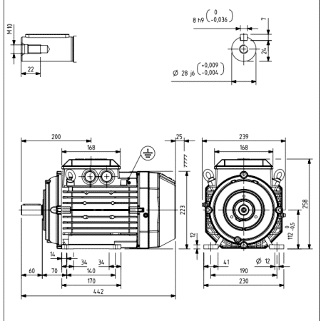 Baldor M3BP 112MG 2P B3 4KW - EMM11042-S-PP