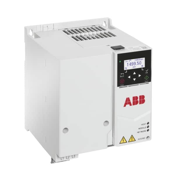 20 HP ABB ACS380 Series NEMA 1 Enclosed Variable Frequency Drive | 400 - 480 VAC 1 Phase Input | 480 VAC 3 Phase Output | 37.8 Amps | ACS380-040N-032A-4