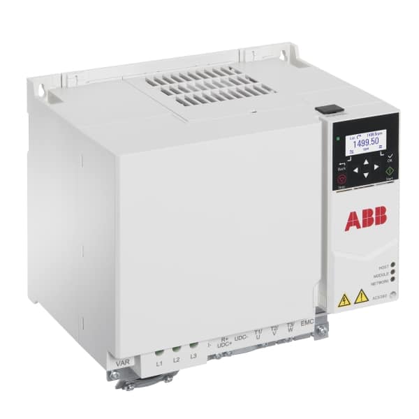 20 HP ABB ACS380 Series NEMA 1 Enclosed Variable Frequency Drive with DeviceNET | 400 - 480 VAC 1 Phase Input | 480 VAC 3 Phase Output | 37.8 Amps | ACS380-040C-033A-4+K451