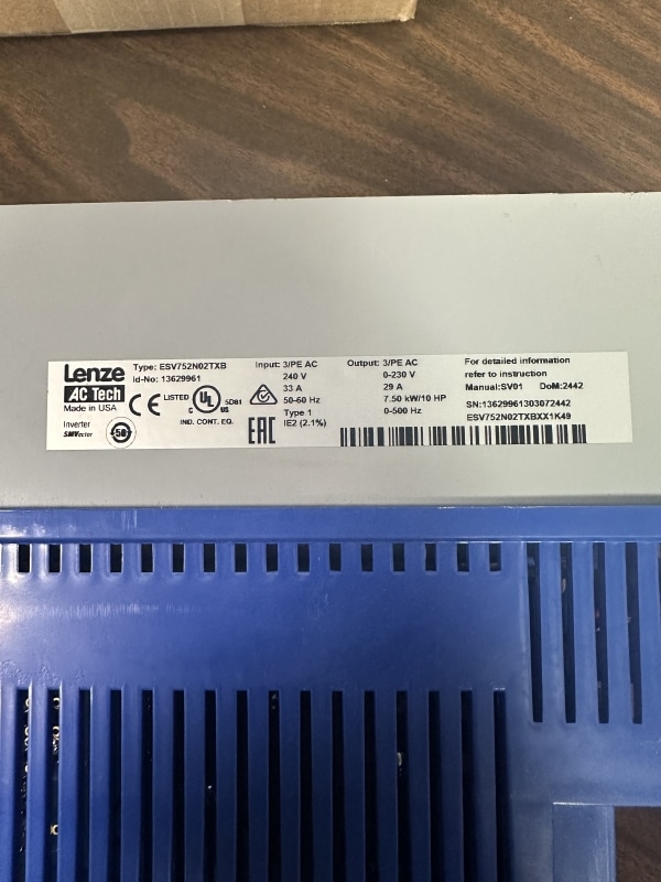 LENZE - ESV752N02TXBXX1K49 - OPEN BOX - Image 5