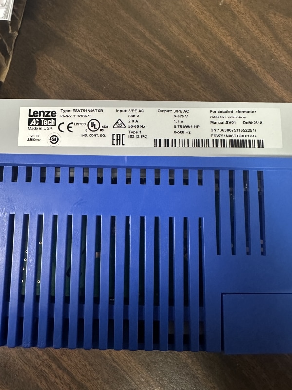 LENZE - ESV751N06TXB - OPEN BOX - Image 2