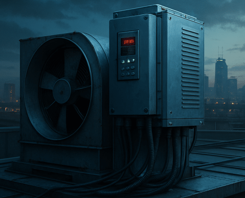 HVAC VFD drive moderates rooftop supply fan
