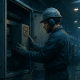 Skilled technician installs Danfoss VFD for peak efficiency