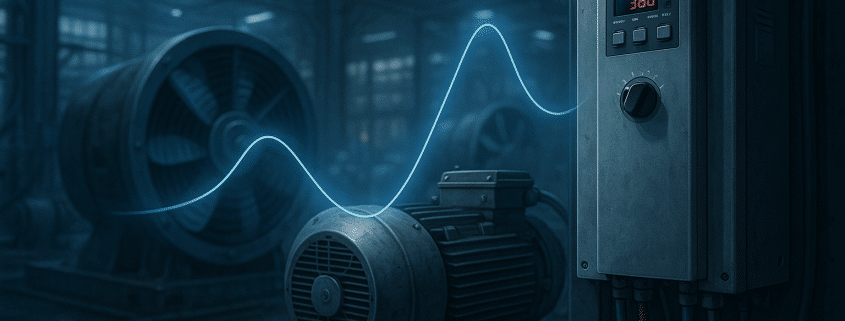 VFD energy‑savings curve versus speed