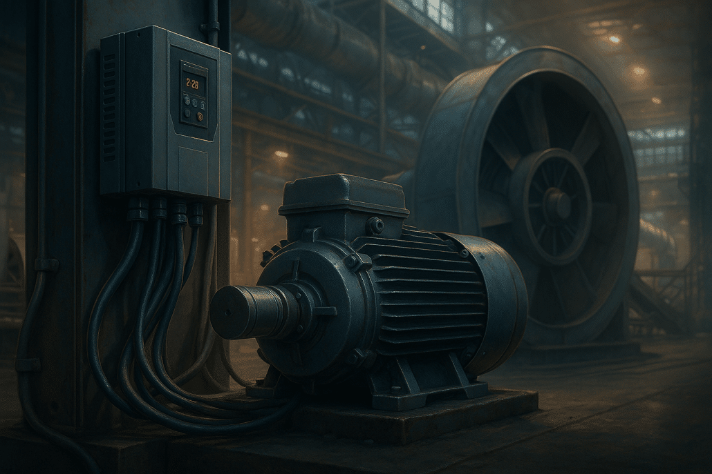 Variable frequency motor on a pump station improves flow and energy performance.