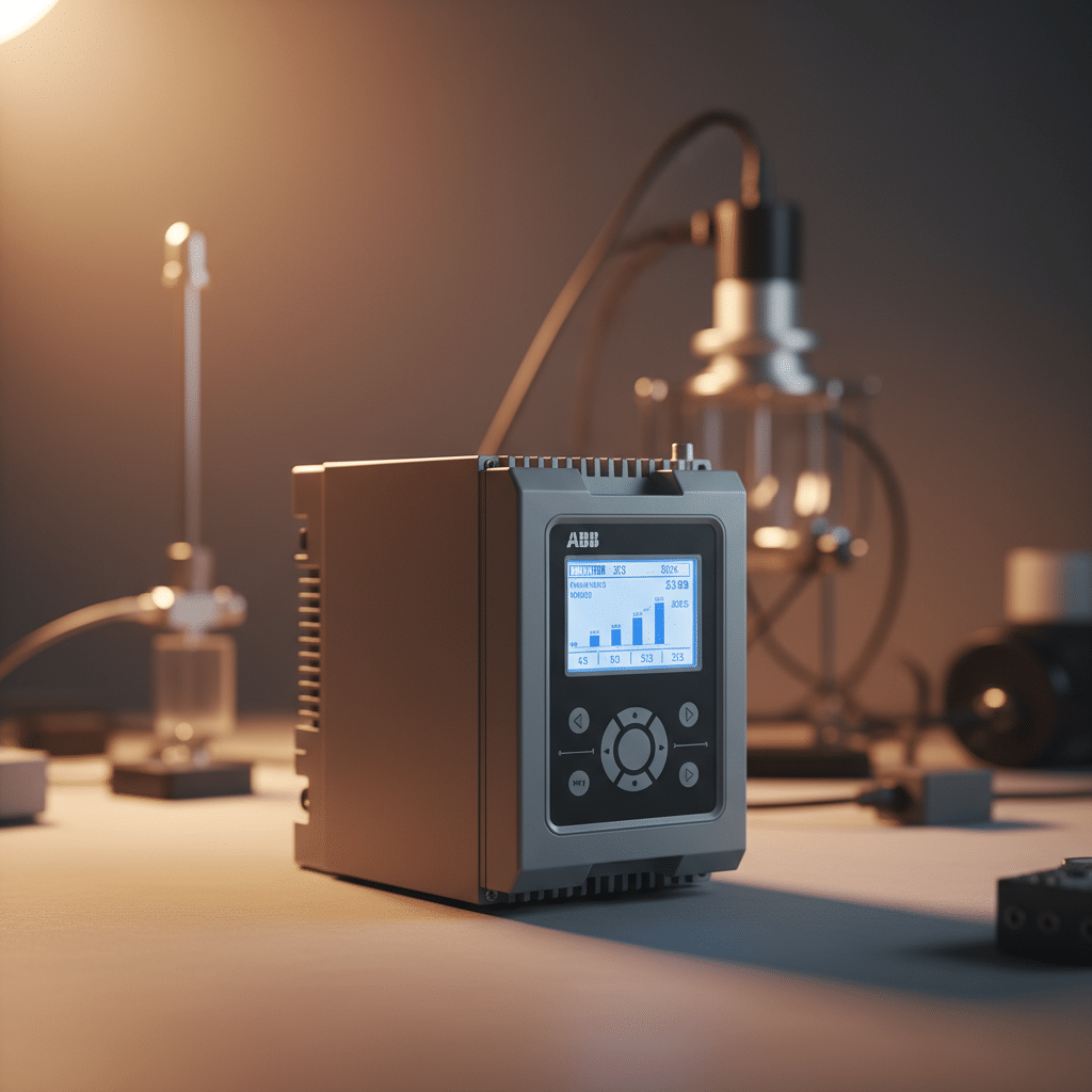A clear product image of the abb acs250 variable frequency drives vfds, showcasing its compact design and user control panel.