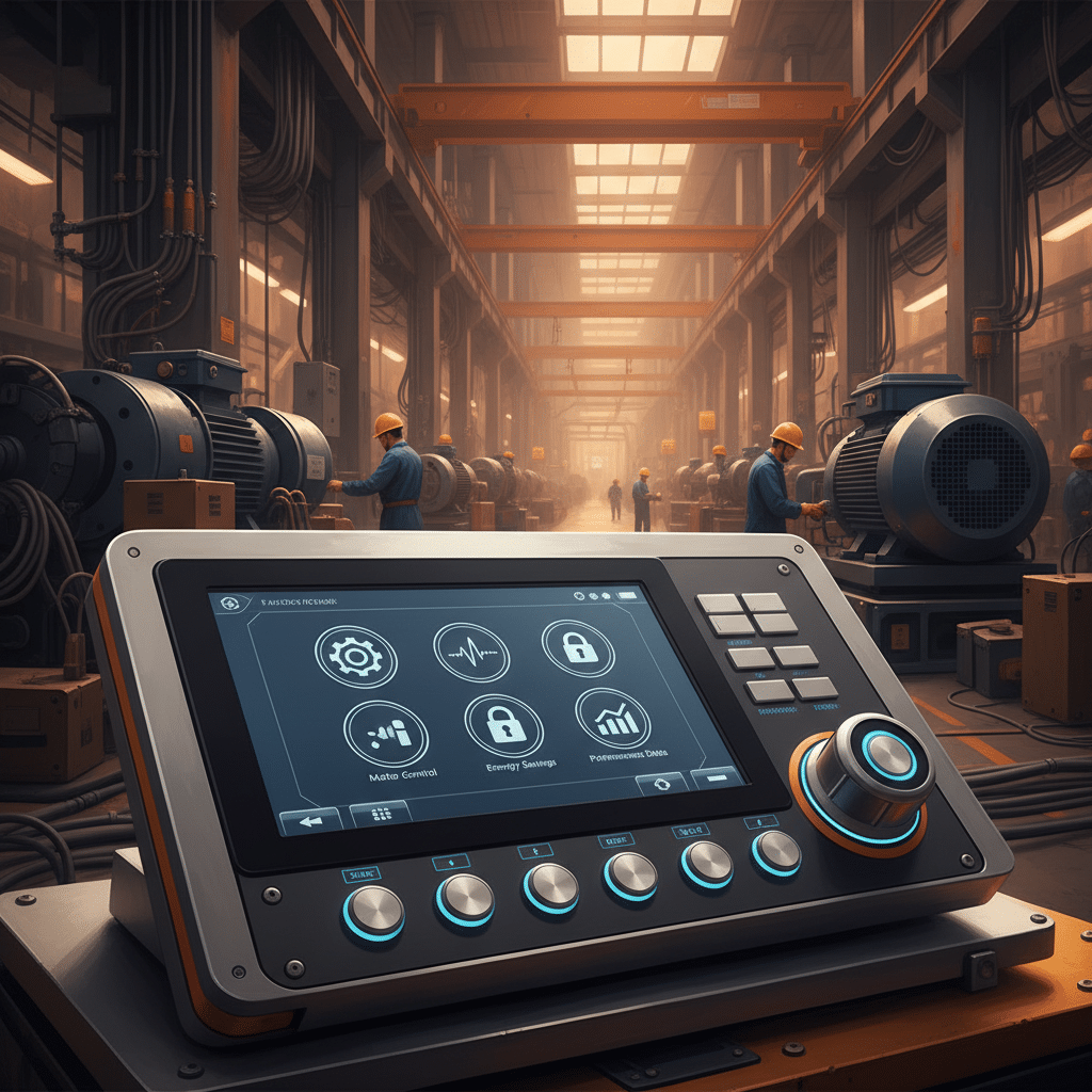 The user-friendly control panel of the abb acs580-0p variable frequency drives vfds, highlighting its essential core featu...