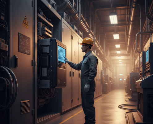 A technician making a critical selection of an Allen Bradley variable frequency drive for an industrial control system.