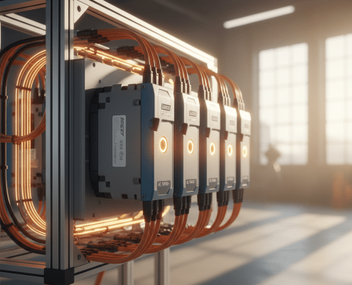 lenze ac tech i550 protec variable frequency drives vfds - A decentralized setup showing the Lenze AC Tech i550 Protec variab