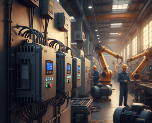 lenze ac tech scf variable frequency drives vfds - Front view of the Lenze AC Tech SCF variable frequency drives (VFDs), high