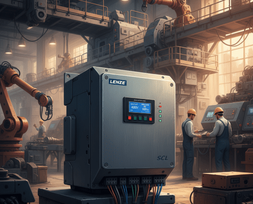 lenze ac tech scl variable frequency drives vfds - A clear product image of the Lenze AC Tech SCL variable frequency drives (