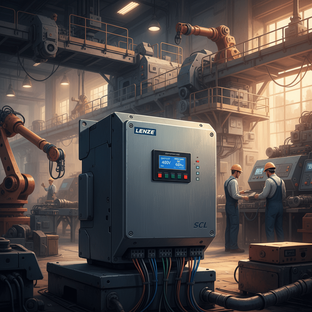 lenze ac tech scl variable frequency drives vfds - A clear product image of the Lenze AC Tech SCL variable frequency drives (
