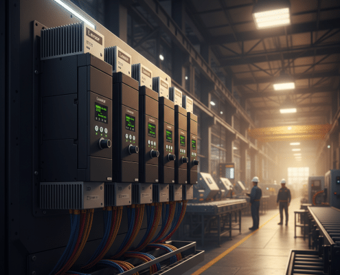 lenze i550 variable frequency drives vfds - A clear product image of the Lenze i550 variable frequency drives (VFDs), highlig