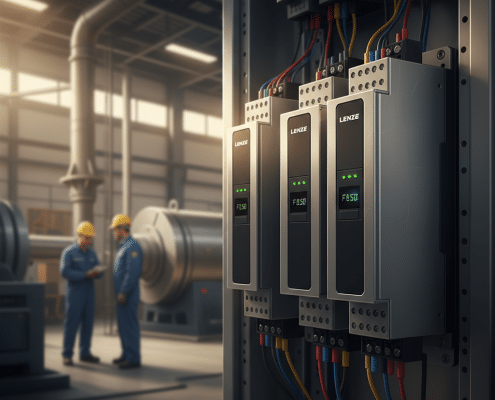 lenze smvector variable frequency drives vfds - A clear product image of the Lenze SMVector variable frequency drives (VFDs),