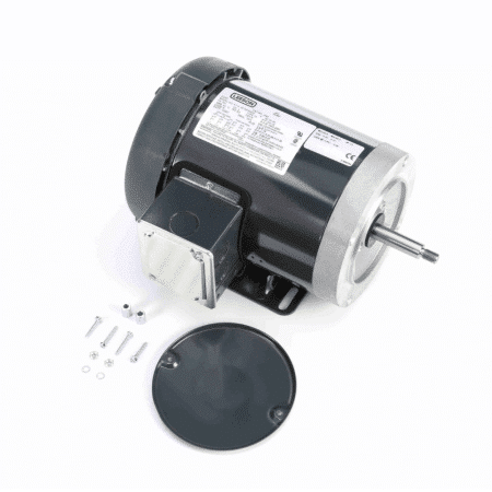 LEESON General Purpose Pump Motor, 0.75 & 0.50 HP, 3 Ph, 60 & 50 Hz, 208-230/460 & 190/380 V, 3600 & 3000 RPM, 56J Frame, TEFC - J062
