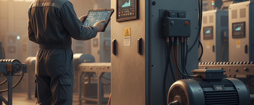 vfd for 3 phase motor - An engineer evaluating the specifications of a vfd for a 3 phase motor to ensure correct system perfo