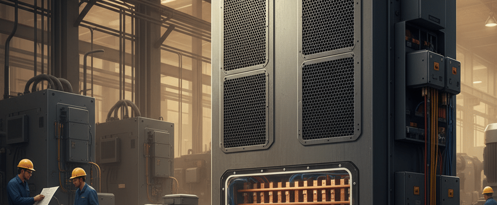 A TCI HSD passive harmonic filters unit, illustrating a solution for mitigating harmonic distortion from VFDs in industria...