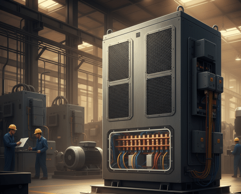 A TCI HSD passive harmonic filters unit, illustrating a solution for mitigating harmonic distortion from VFDs in industria...