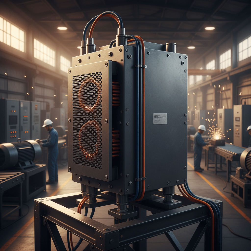 tci kdr line reactors - A robust, industrial TCI KDR line reactor, a current-limiting device designed to protect variable fre