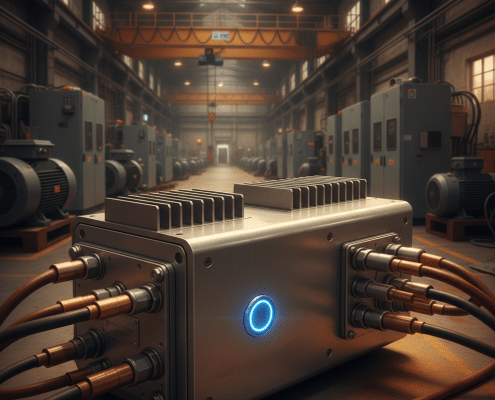 A product image of TCI KMG sine wave filters, an essential component for VFD motor protection in industrial applications.