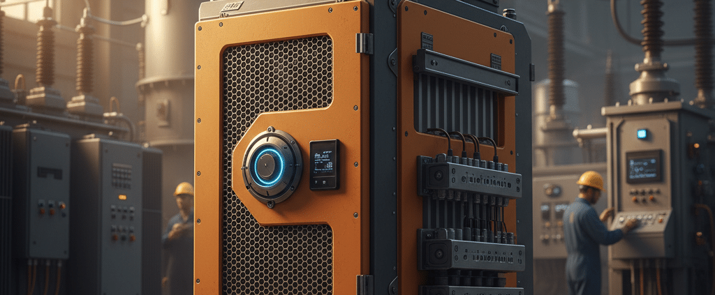 A product image of the TCI PF Guard harmonic filters, an essential harmonic mitigation solution for industrial power systems.