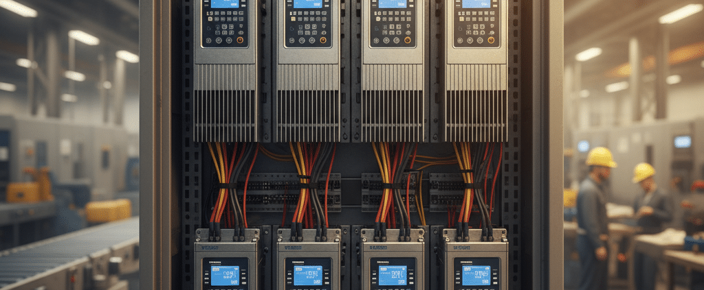 yaskawa p1000 variable frequency drives vfds - Front view of the Yaskawa P1000 Variable Frequency Drives (VFDs), highlighting