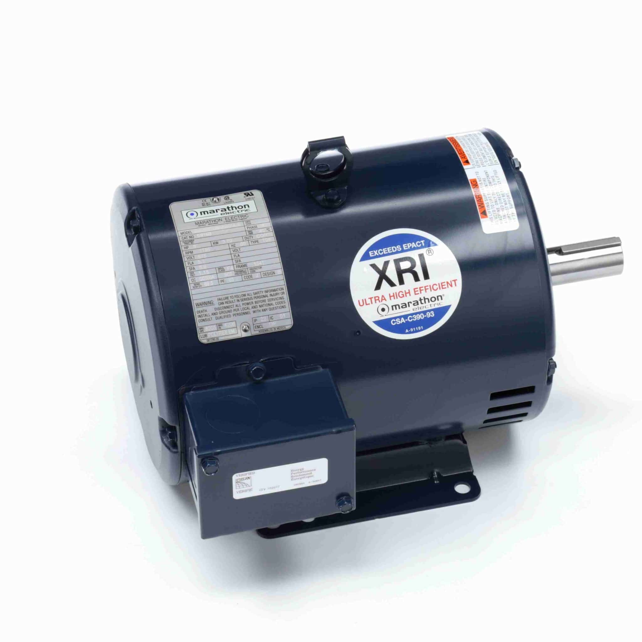 General Purpose Motor, 7.50 HP, 3 Ph, 60 Hz, 230/460 V, 900 RPM, 256T Frame, DP