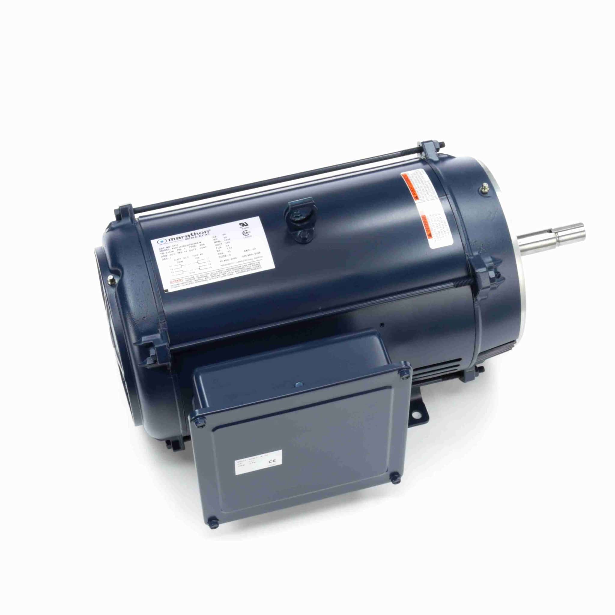 Close-Coupled Pump Motor, 10 HP, 1 Ph, 60 Hz, 230 V, 3600 RPM, 215JM Frame, TEFC