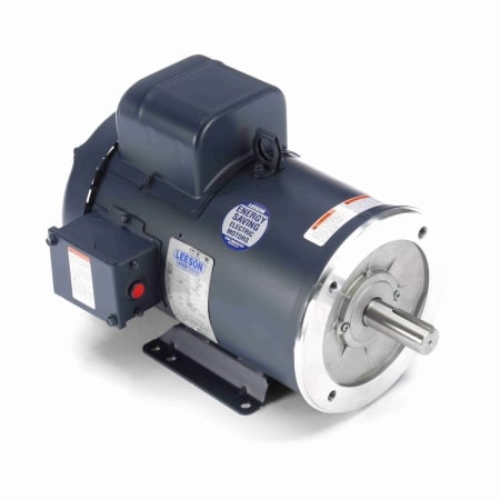 General Purpose Motor, 5 HP, 1 Ph, 60 Hz, 230 V, 3600 & 3600 RPM, 184TC Frame, TEFC