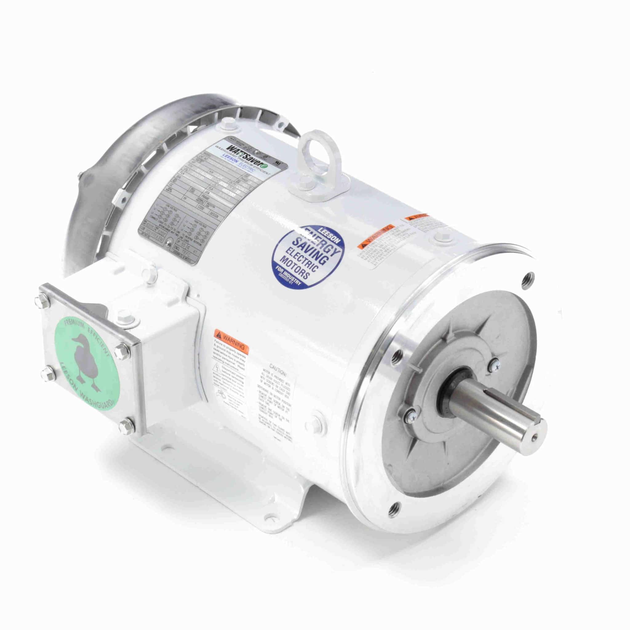 Washdown Motor, 3 & 3 HP, 3 Ph, 60 & 50 Hz, 230/460 & 190/380 V, 3600 & 3000 RPM, 182TC Frame, TEFC