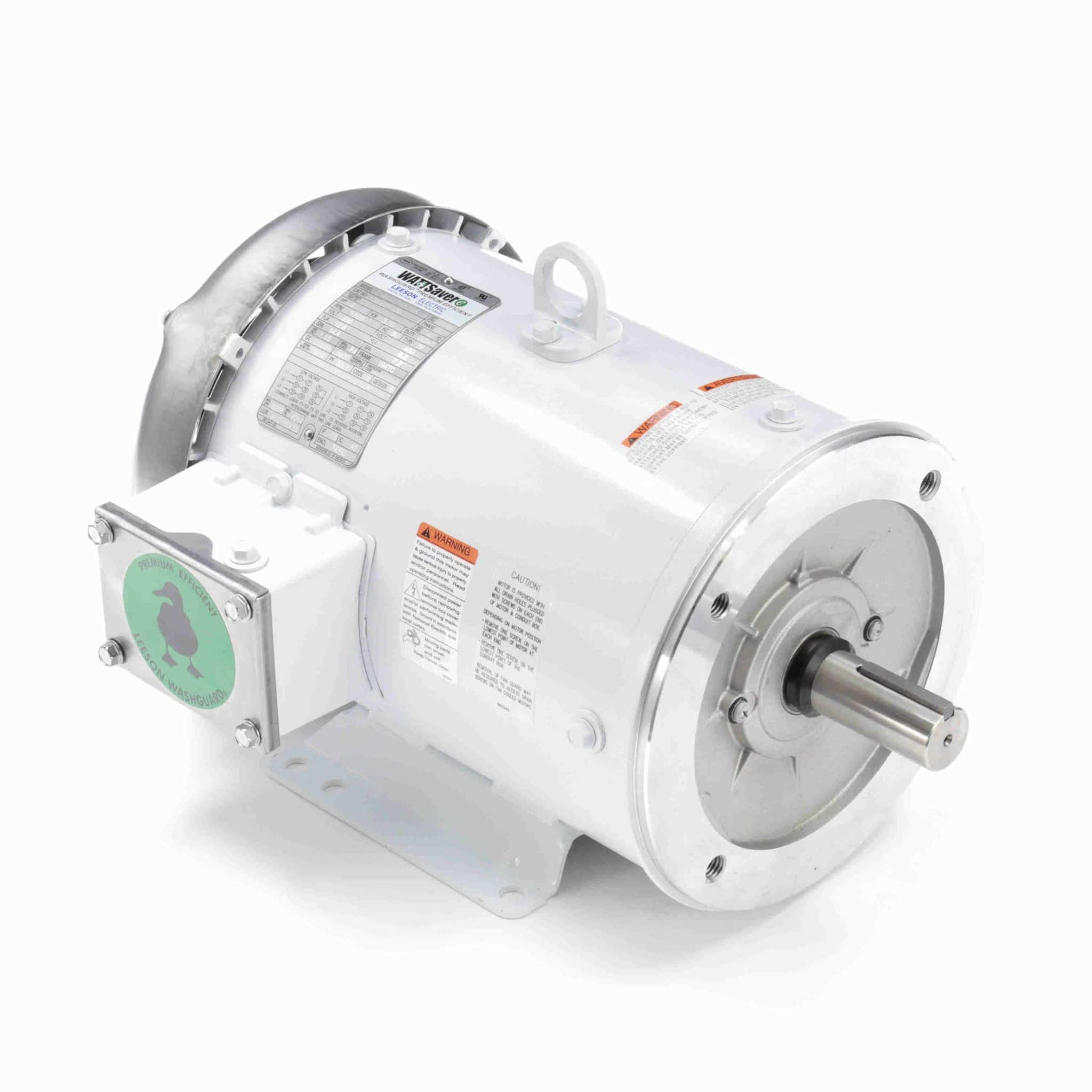 Washdown Motor, 5 HP, 3 Ph, 60 Hz, 230/460 V, 1800 & 1800 RPM, 184TC Frame, TEFC