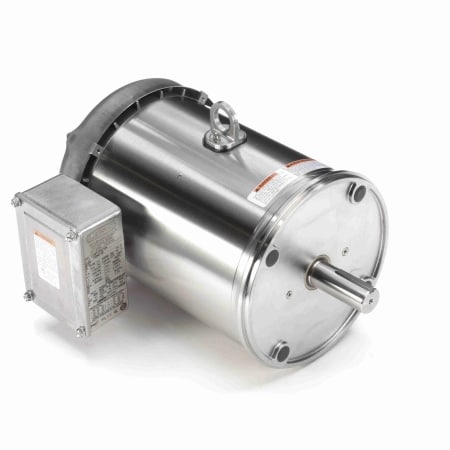 Washdown Motor, 3 & 2 HP, 3 Ph, 60 & 50 Hz, 230/460 & 190/380 V, 1800 & 1500 RPM, 182TC Frame, TEFC
