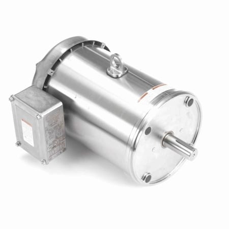 Washdown Motor, 5 & 3 HP, 3 Ph, 60 & 50 Hz, 230/460 & 190/380 V, 1800 & 1500 RPM, 184TC Frame, TEFC