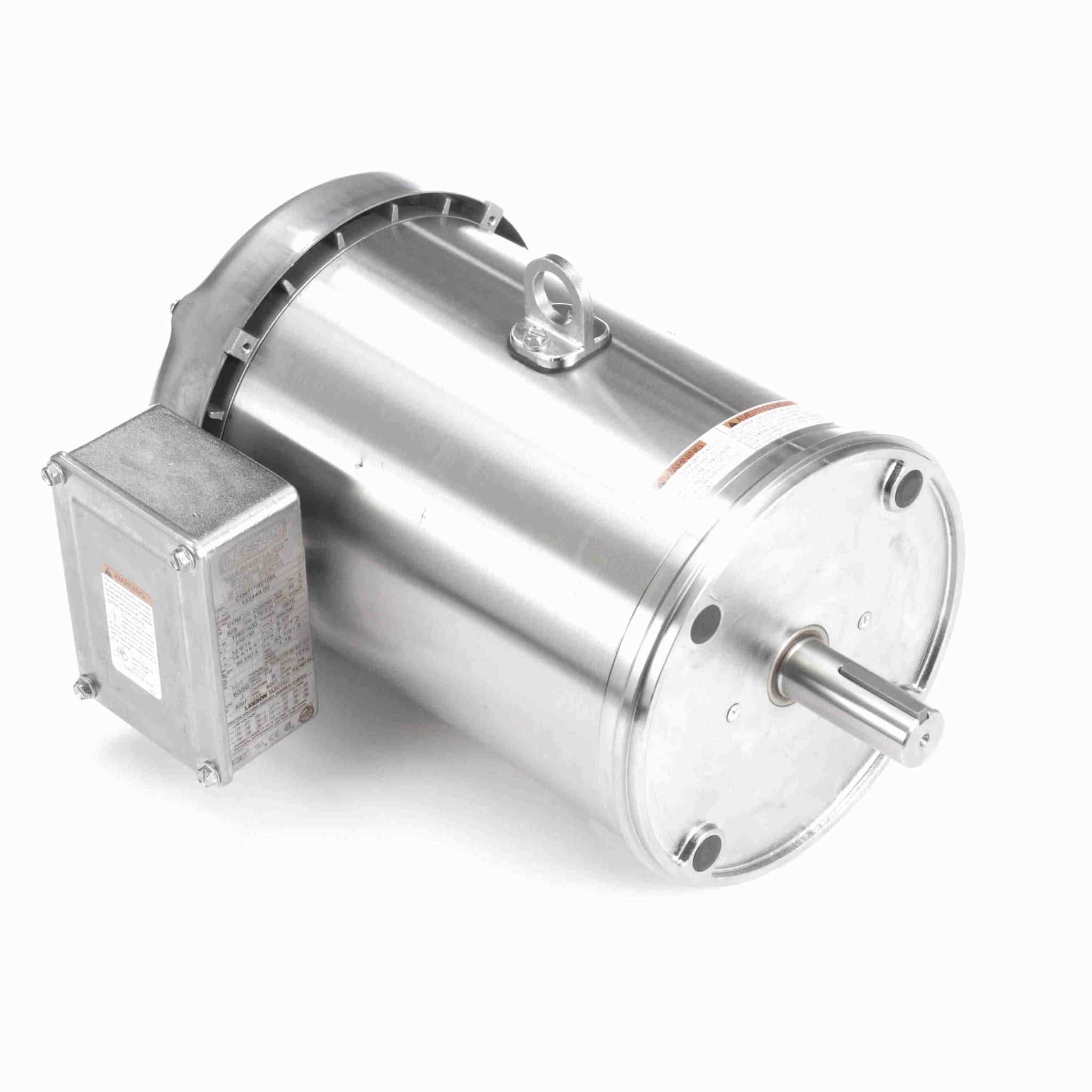 Washdown Motor, 5 & 3 HP, 3 Ph, 60 & 50 Hz, 230/460 & 190/380 V, 1800 & 1500 RPM, 184TC Frame, TEFC