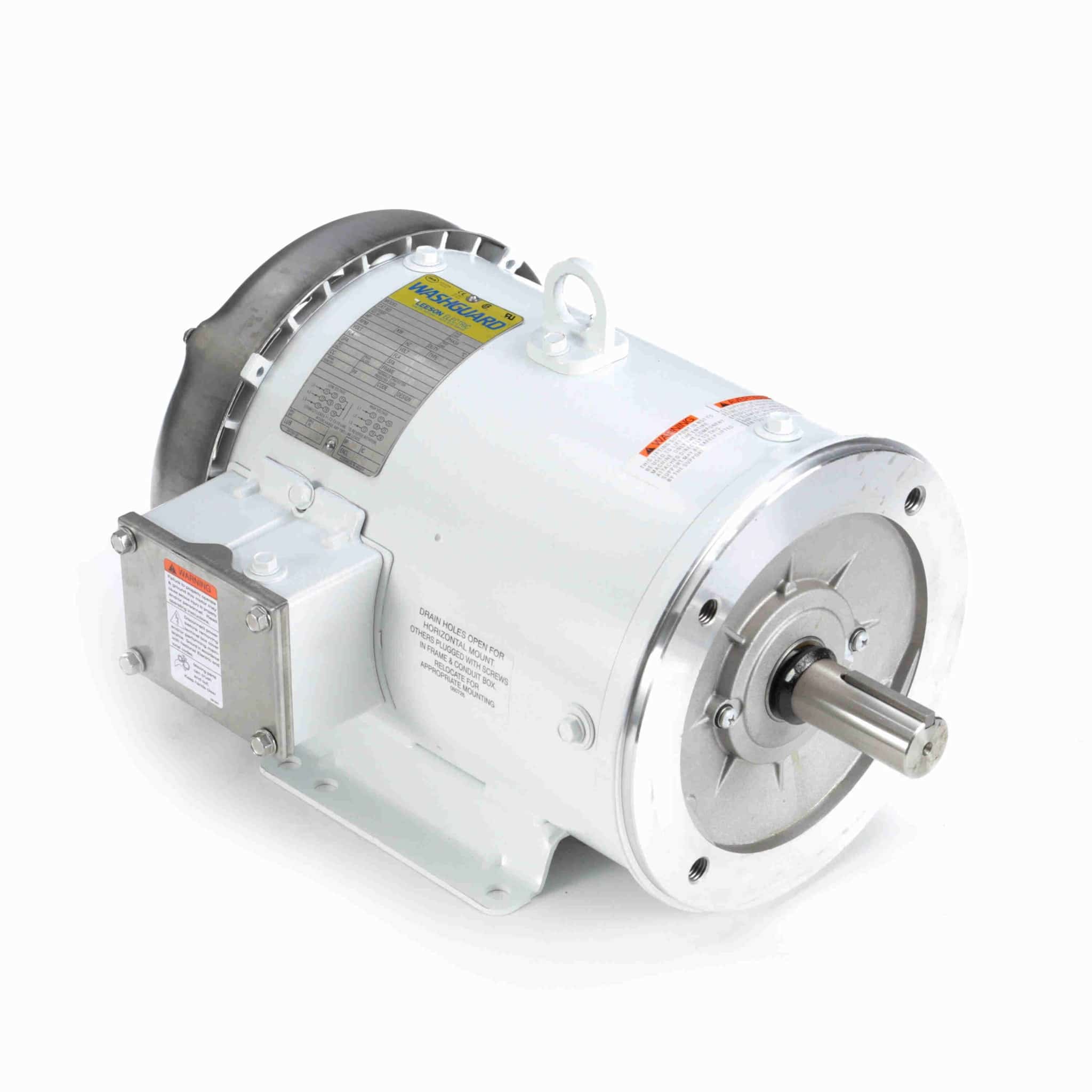Washdown Motor, 1.50 HP, 3 Ph, 60 Hz, 230/460 V, 1200 & 1200 RPM, 182TC Frame, TEFC