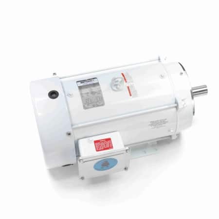 Washdown Motor, 10 & 7.50 HP, 3 Ph, 60 & 50 Hz, 230/460 & 190/380 V, 3600 & 3000 RPM, 215TC Frame, TEFC
