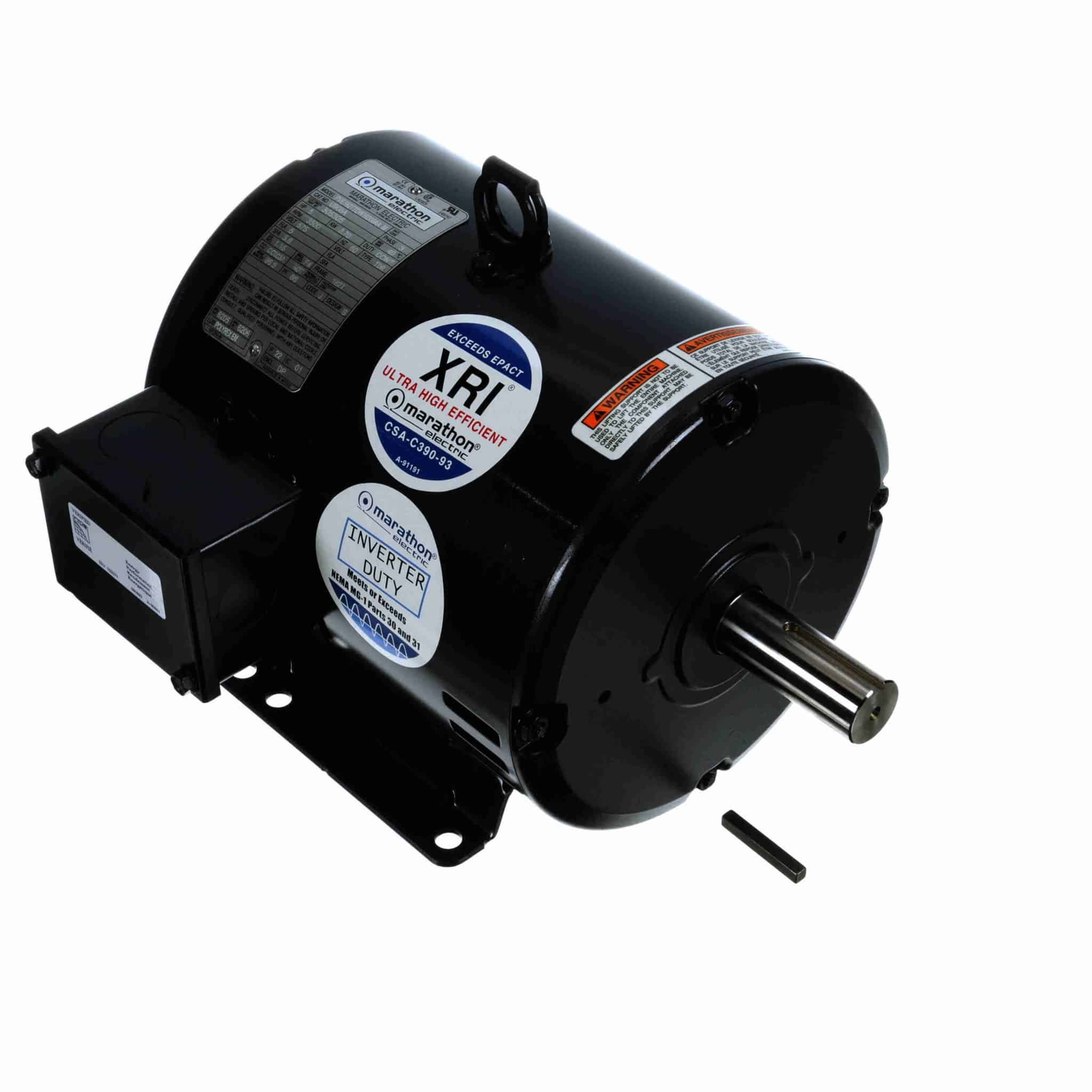 General Purpose Motor, 5 HP, 3 Ph, 60 Hz, 575 V, 3600 & 3600 RPM, 182T Frame, DP