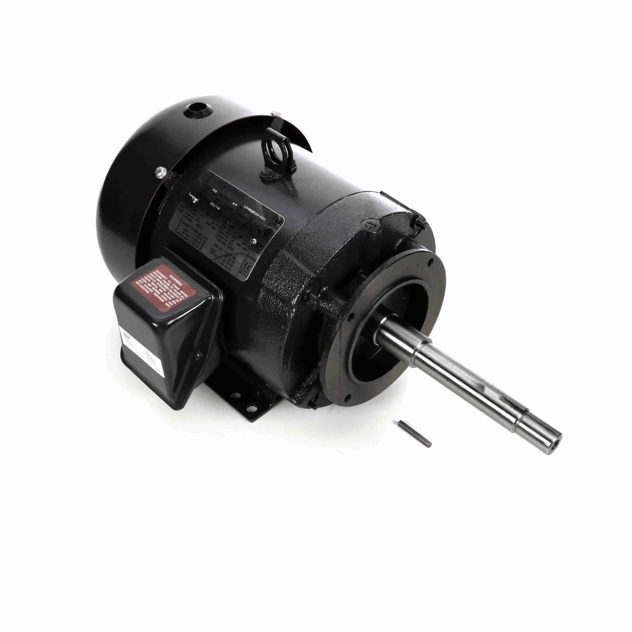 Close-Coupled Pump Motor, 3 & 2 HP, 3 Ph, 60 & 50 Hz, 230/460 & 190/380 V, 3600 & 3000 RPM, 182JP Frame, TEFC