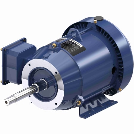 Close-Coupled Pump Motor, 5 HP, 3 Ph, 60 Hz, 575 V, 3600 & 3600 RPM, 184JP Frame, TEFC