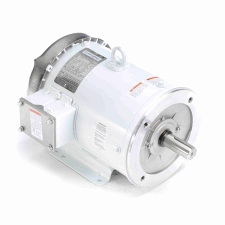 Washdown Motor, 3 & 3 HP, 3 Ph, 60 & 50 Hz, 230/460 & 190/380 V, 3600 & 3000 RPM, 182TC Frame, TEFC