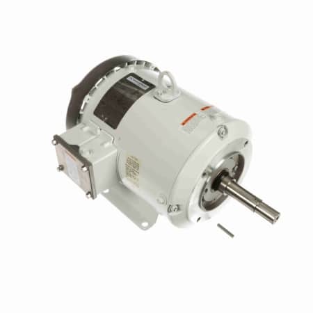 Washdown Motor, 3 & 2 HP, 3 Ph, 60 & 50 Hz, 230/460 & 190/380 V, 1800 & 1500 RPM, 182JM Frame, TEFC