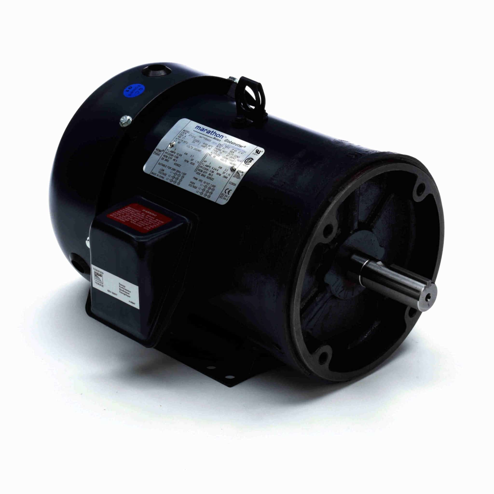 Crop Dryer Motor, 7.50 HP, 1 Ph, 60 Hz, 230 V, 1800 & 1800 RPM, 215T Frame, TEFC